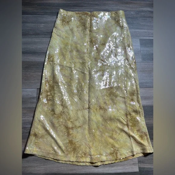 Anthropologie Tilda Sequin Slip Skirt- Large - Picture 5 of 7